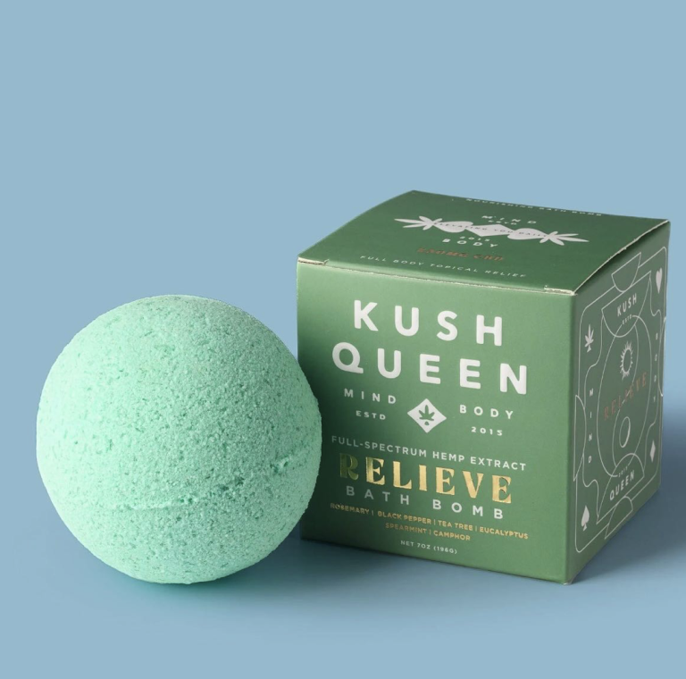 kush queen cbd bath bomb relief