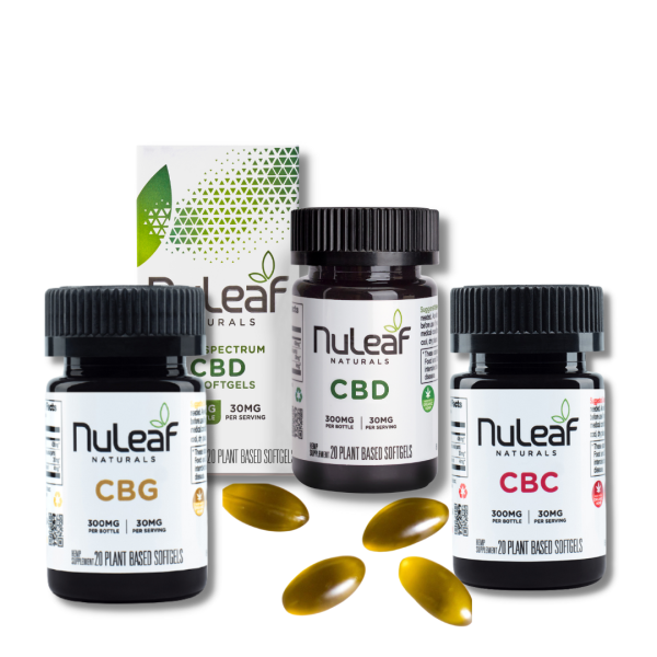 nuleaf naturals full spectrum cbd softgels capsules cbc, cbg